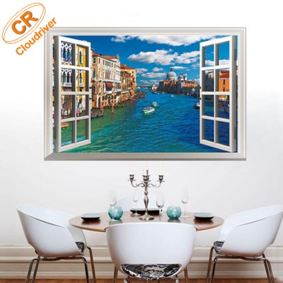 New Printing Window Design Home Decorations 3D Wall Sticker