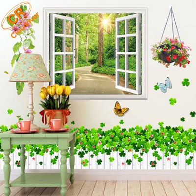 Hot Sale Beautiful Window Design Adhesive Promotion 3D Wall Sticker